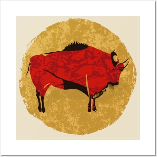 Bison cave painting Altamira prehistoric art Posters and Art